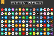 210 Social Flat Icons, a Branding & Logo Template by Jack Gosbell (Thumbnail 2 of 4)