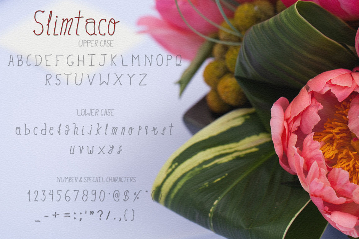 Slimtaco Font preview 2