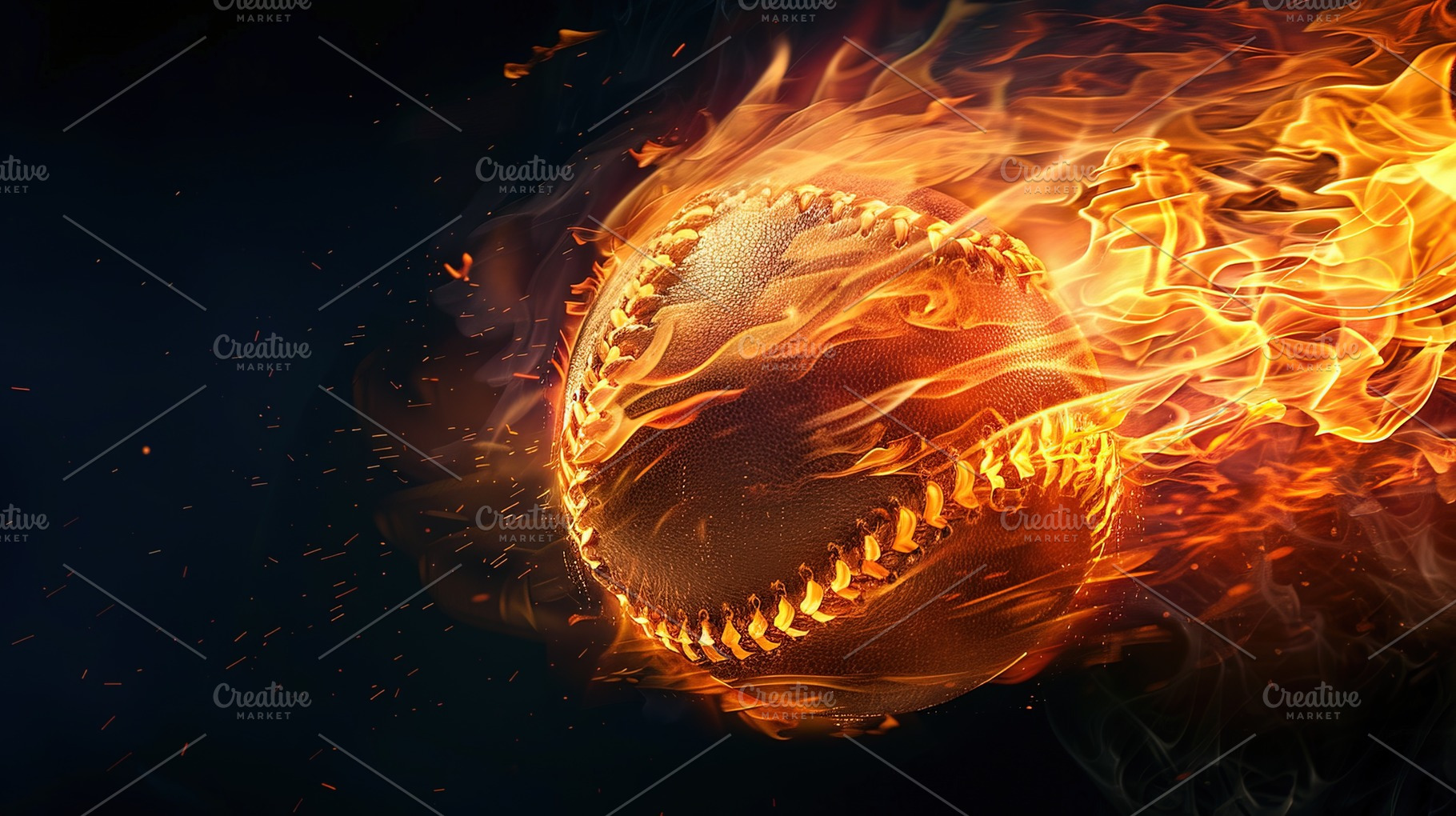 Baseball on Fire, a Sports & Recreation Photo by Ales Munt