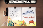 Beach Party Watercolor Set, a Texture Illustration by paperlions (Thumbnail 6 of 6)