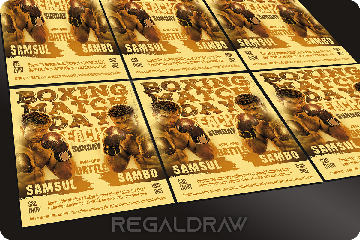 Boxing Sport Flyer Template, a Flyer Template by regalDRAW (Photo 3 of 6)