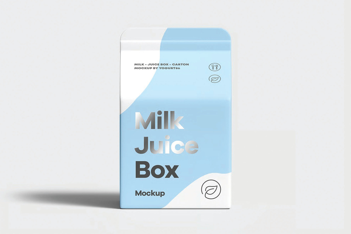 Milk Juice Box Mockup, a Packaging Mockup by DesignRushMarket (Photo 11 of 14)