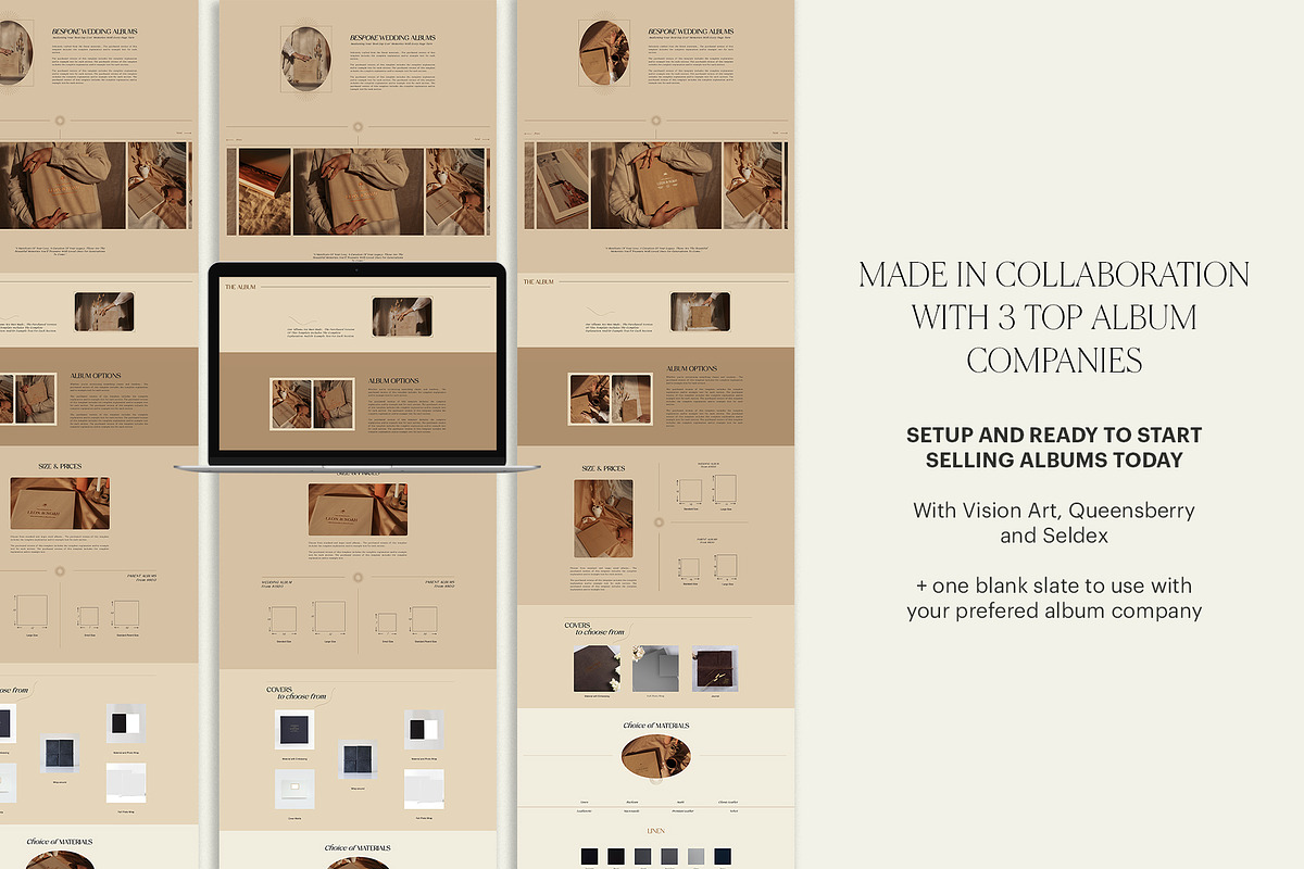Elegant | Album Guide Webpage, a Marketing Template by Studio Leelou (Photo 3 of 9)