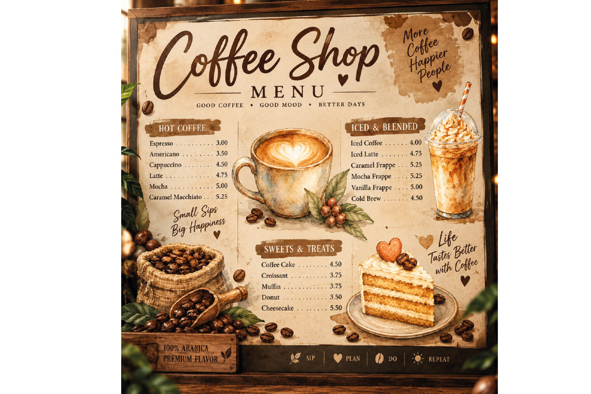 Watercolor Coffee Clipart Bundle PNG, a Food Illustration by Villa 11 Estudio (Photo 7 of 7)