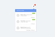 Clean notification dropdown designs, a Templates & Theme by Design & photo resources (Thumbnail 2 of 4)