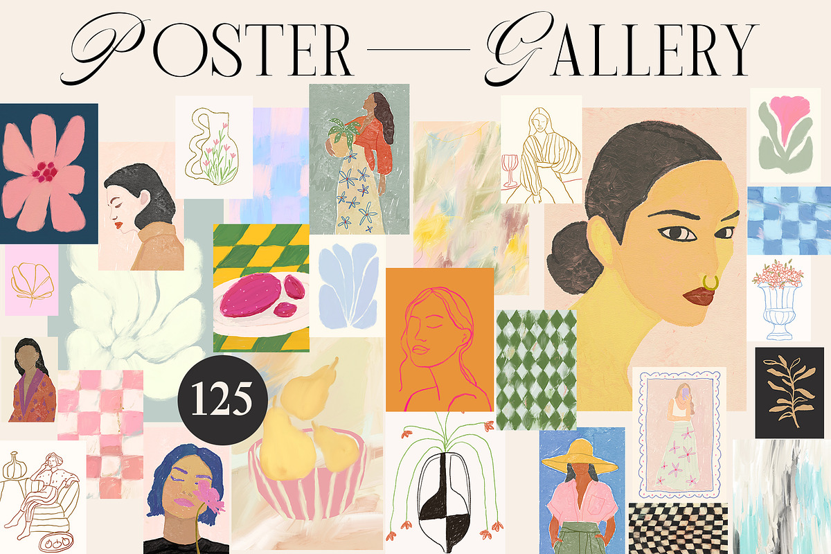 Modern Wall Art Posters Bundle, a Graphic by Ayya Studio (Photo 3 of 94)