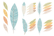 Vintage Feathers Vector Clipart, an Illustration by Amanda Ilkov (Thumbnail 4 of 4)