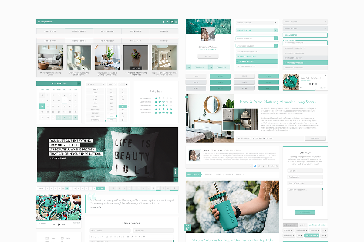Azura Web UI Kit, an UI Kit Template by Aqua Design (Photo 3 of 4)
