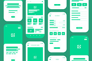 Mobile App Wireframe Layout, a Wireframe Template by ContestDesign (Thumbnail 1 of 3)
