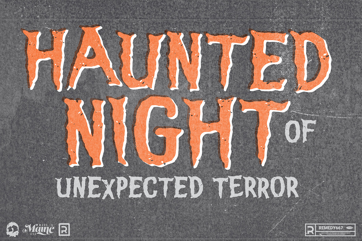 House of Evil - Vintage Horror Font, a Sans Serif Font by Remedy667 (Photo 2 of 6)