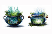 Halloween Cauldron Clipart Set Of 12, an Object Illustration by EzDigitals (Thumbnail 4 of 7)
