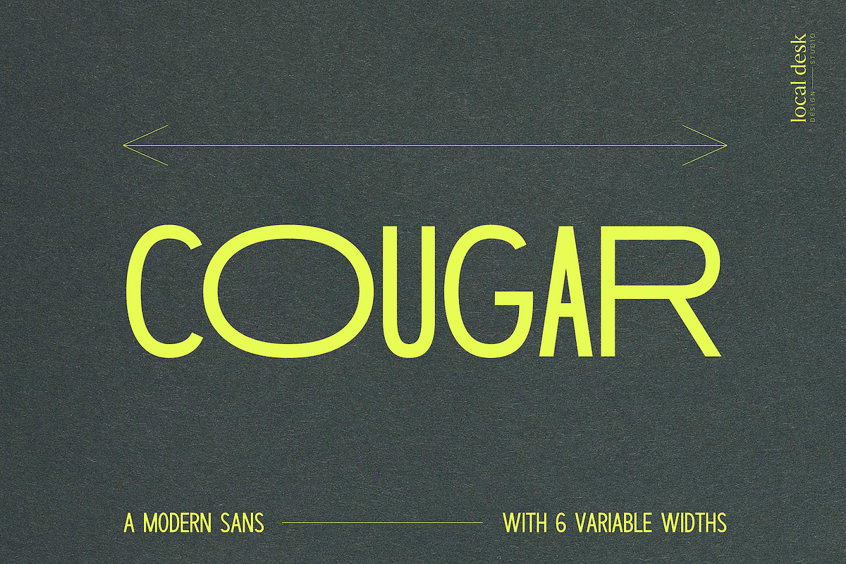 Cougar – Variable Widths Sans, a Sans Serif Font by Local Desk Designstudio (Photo 1 of 19)