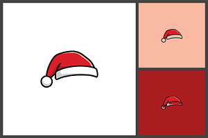 Red Santa Hat Icon for Christmas, a Solid Icon by quadrazo