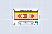 4 Retro Style Tapes, an Object Graphic by katyaskrn (Thumbnail 4 of 5)