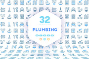 Plumbing | 32 Icons Set, an Outline Icon by Marina Silence (Thumbnail 17 of 17)