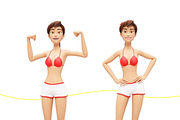 Jenny Swimsuit Character Promo Kit, a Person Illustration by Oleg Ribar (Thumbnail 13 of 27)