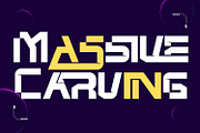 Massive Carving - Futuristic Font, a Sans Serif Font by 177Studio (Thumbnail 1 of 7)