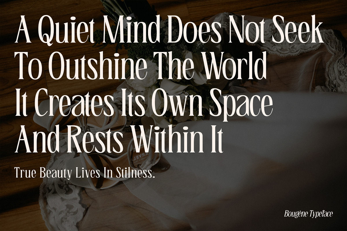 Bougene - Elegant Display Serif Font, a Serif Font by Sekyra Lab (Photo 7 of 11)