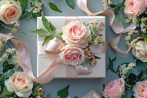 A beautiful gift wrapped in a pink r, a Photo by Iftikhar Alam