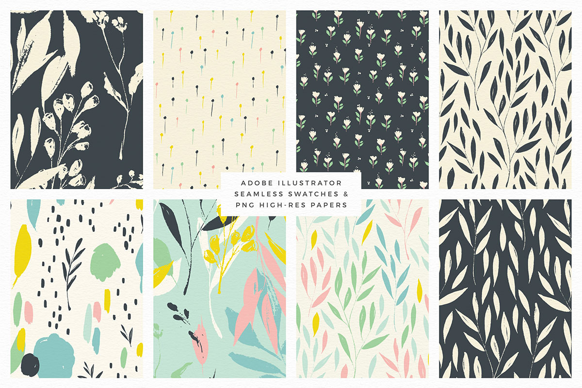 Ink botanicals, logos & patterns, a Texture Illustration by Lisa Glanz (Photo 29 of 32)