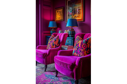 Cozy seats in vibrant decor, an Arts & Entertainment Photo by Beautiful things