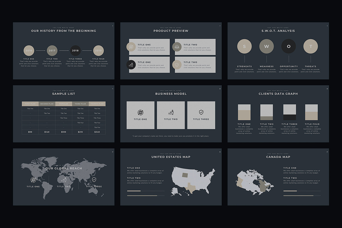 Brown Minimal PowerPoint Template, a Presentation Template by slidequest