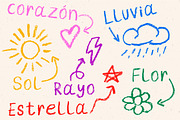 Dos Crayones 2 textured fonts, a Handwritten Font by Fat Hamster (Thumbnail 2 of 18)
