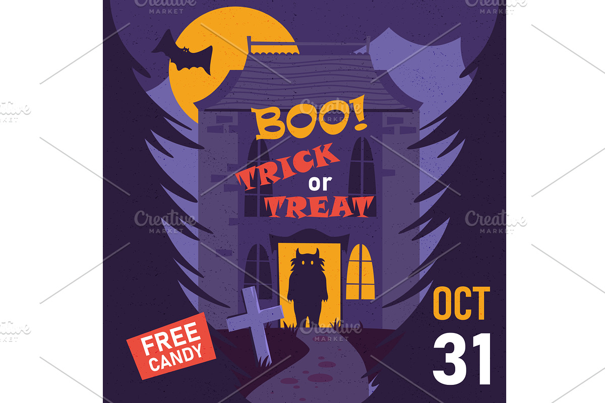 Invitational banner for Halloween, a Texture Illustration by Elegant Solution