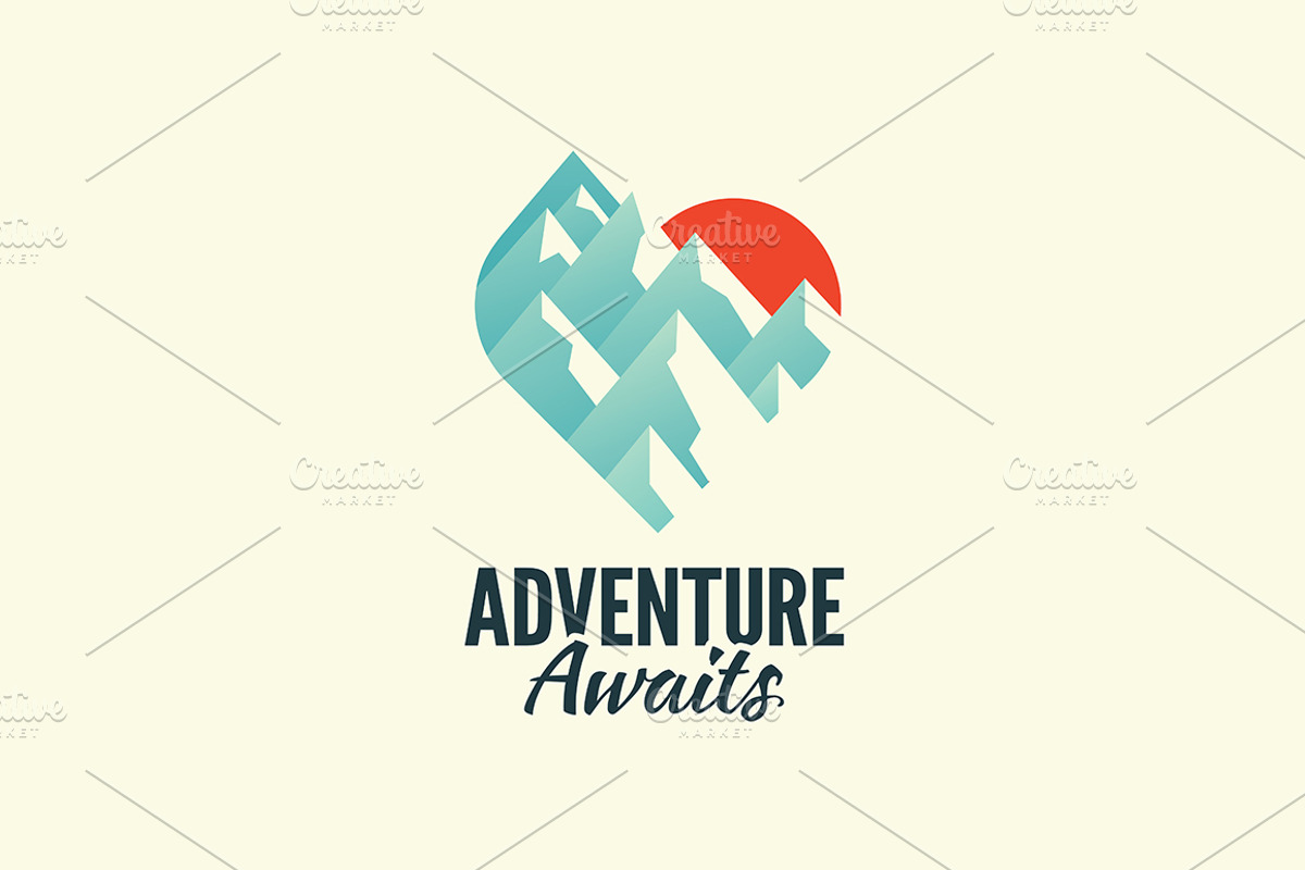 Love Mountains Badge, an Illustration by tetiana.svirska (Photo 2 of 4)
