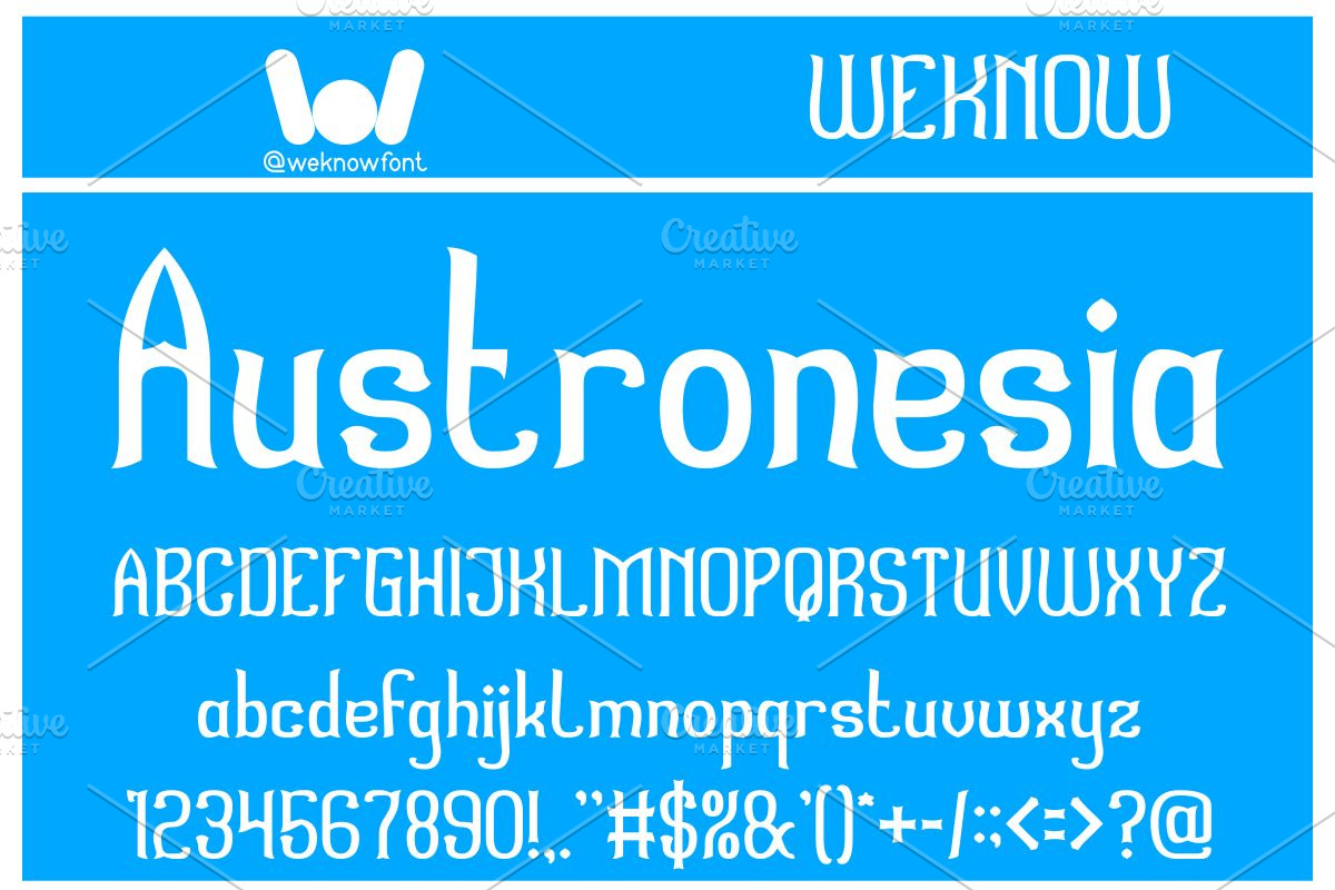 Austronesia font, a Font by weknow (Photo 1 of 8)