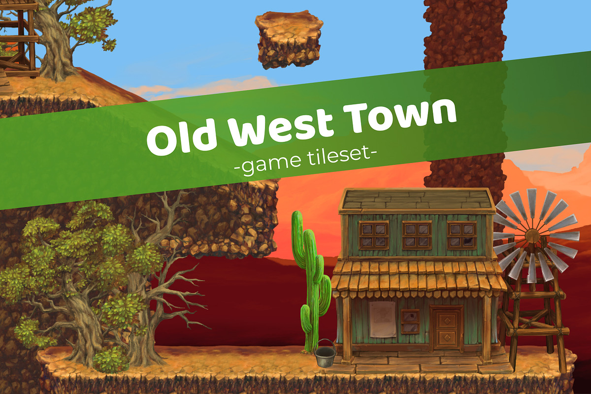 Old West Town - Game Tileset, a Graphic by LudicArts (Photo 1 of 5)