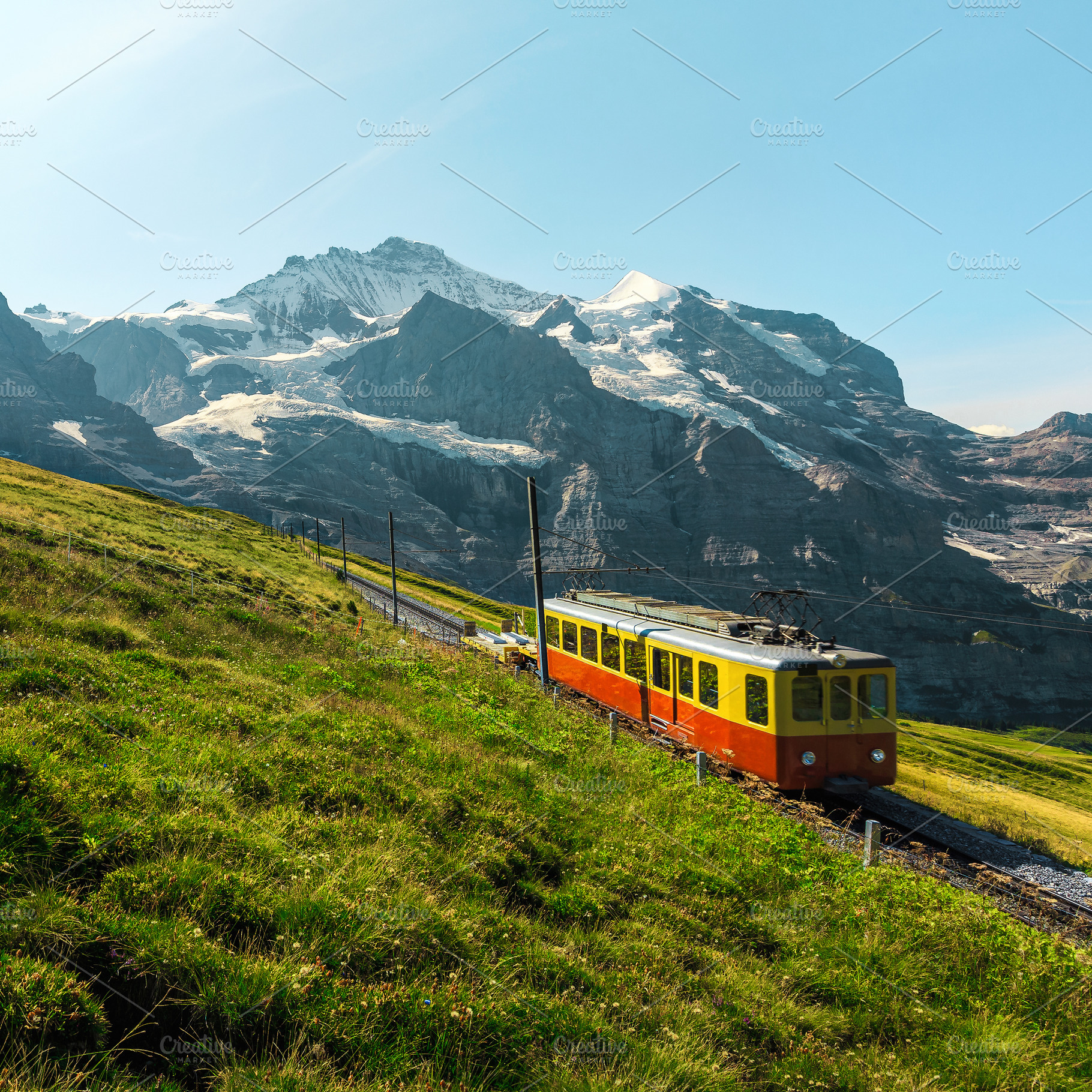 Small retro tourist train, a Transportation Photo by Alpine Dreams