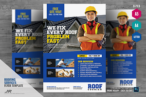 Roofing Service Flyer Template