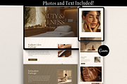 Luxurious Spa Canva Website Template, a Landing Page Template by HAYAG Creatives (Thumbnail 2 of 7)