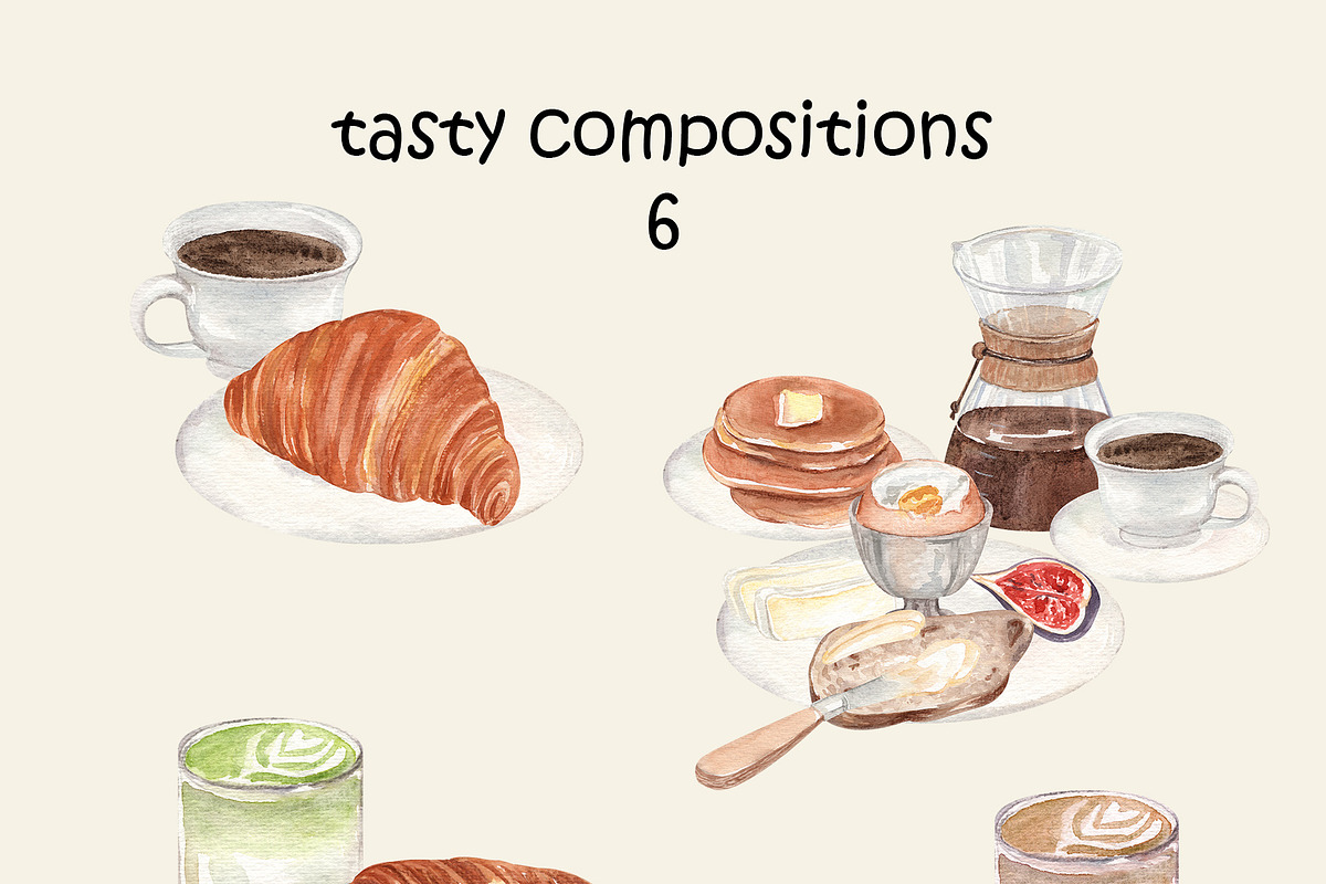 Pastry Cafe Croissant Breakfast, a Food Illustration by Catch the Dream Art (Photo 7 of 8)
