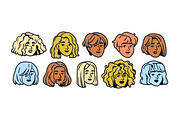 Line art head portraits of women set, a Person Illustration by Good Studio (Thumbnail 2 of 3)