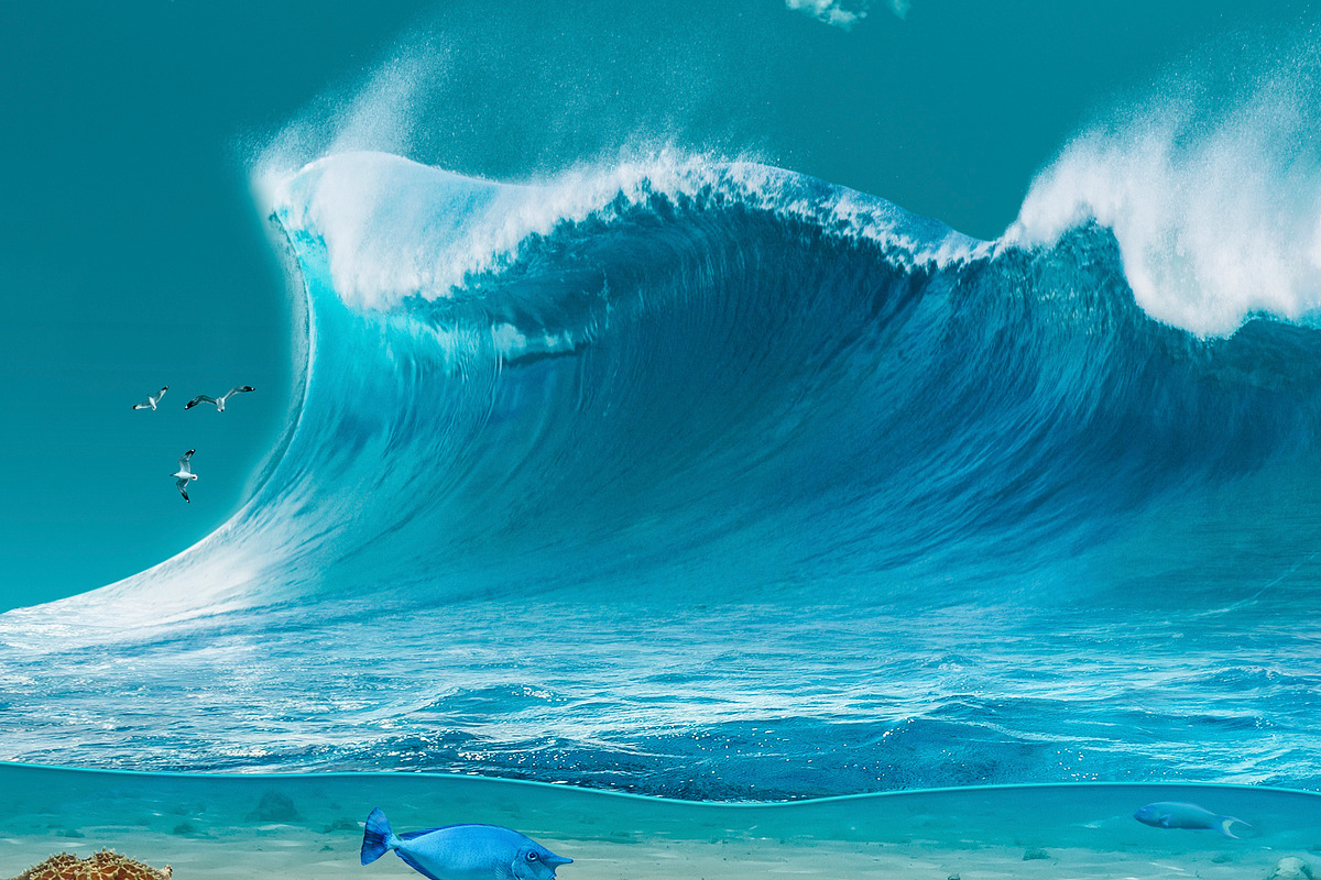 sea waves or surf isolated design, an Illustration by Nomad (Photo 2 of 4)