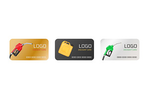 Fuel cards. Realistic gas station