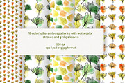 Gingko leaves floral patterns, a Pattern Graphic by Dina Guiter (Thumbnail 7 of 14)