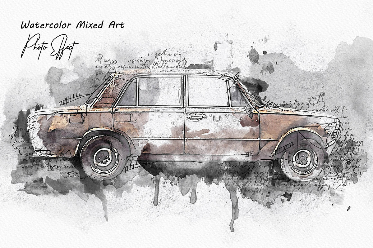 Watercolor Mixed Media Art Effect, an Action Add-On by Photoshop Action (Photo 1 of 12)