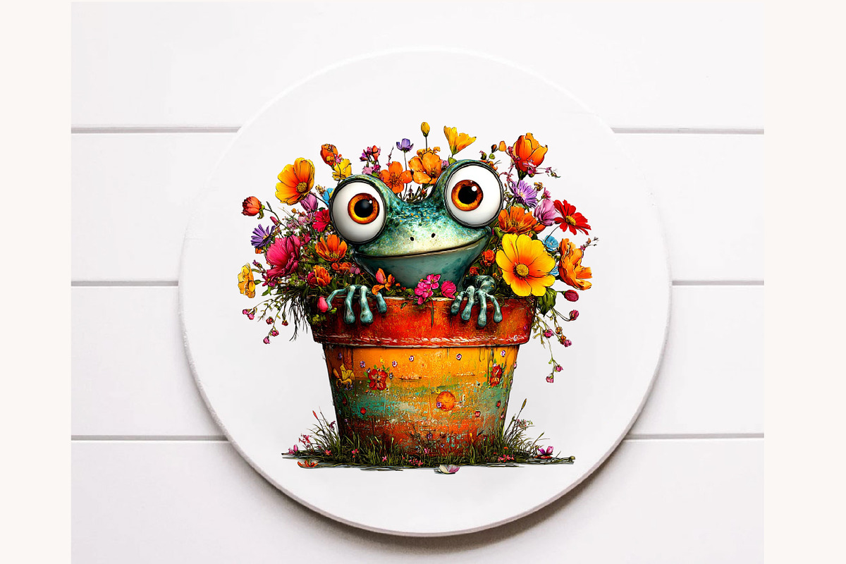 Quirky Colorful Quirky frog Clipart, a Seasonal Illustration by Designworld (Photo 10 of 10)