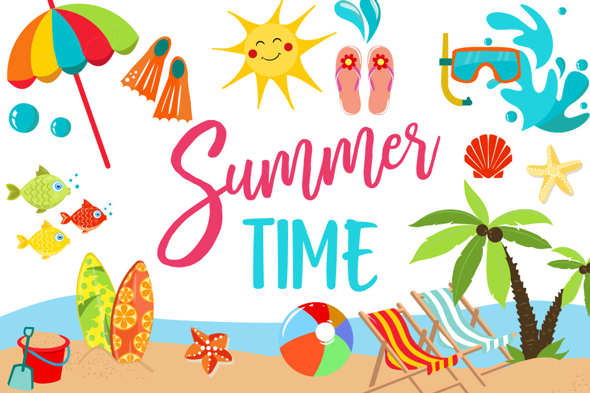 Summer Clipart Bundle - 126 cliparts, an Illustration by BlackCatsMedia (Photo 3 of 10)