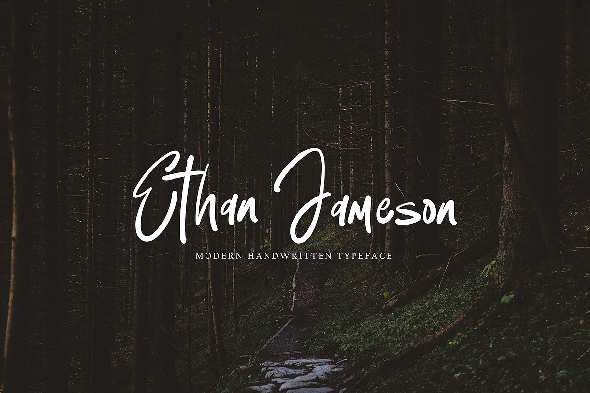 Ethan Jameson, a Handwritten Font by HaKi Studio (Photo 1 of 5)