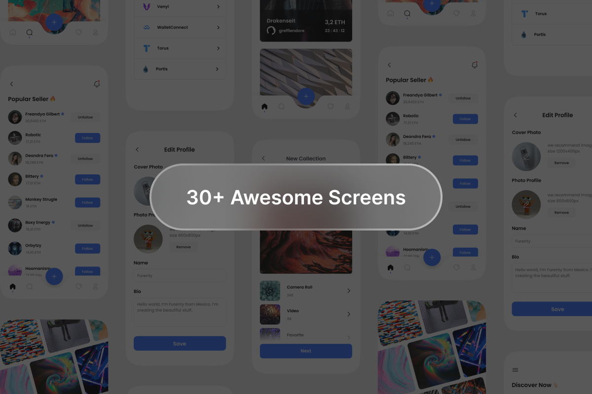 Auctis - NFT Marketplace UI KIT, a Device Mockup by Odama (Photo 5 of 5)