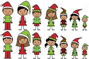 Christmas Stick Figure Clipart, an Illustration by PinkPueblo (Thumbnail 2 of 4)