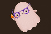 Cute Halloween Ghost Clipart Set, a Seasonal Illustration by the_myro (Thumbnail 5 of 9)