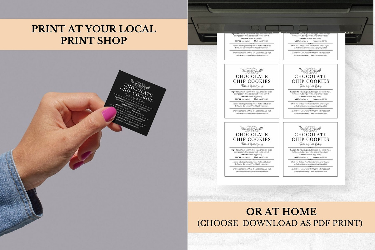 Cottage Food Label Template, a Stationery Template by Anna Design Studio (Photo 6 of 11)