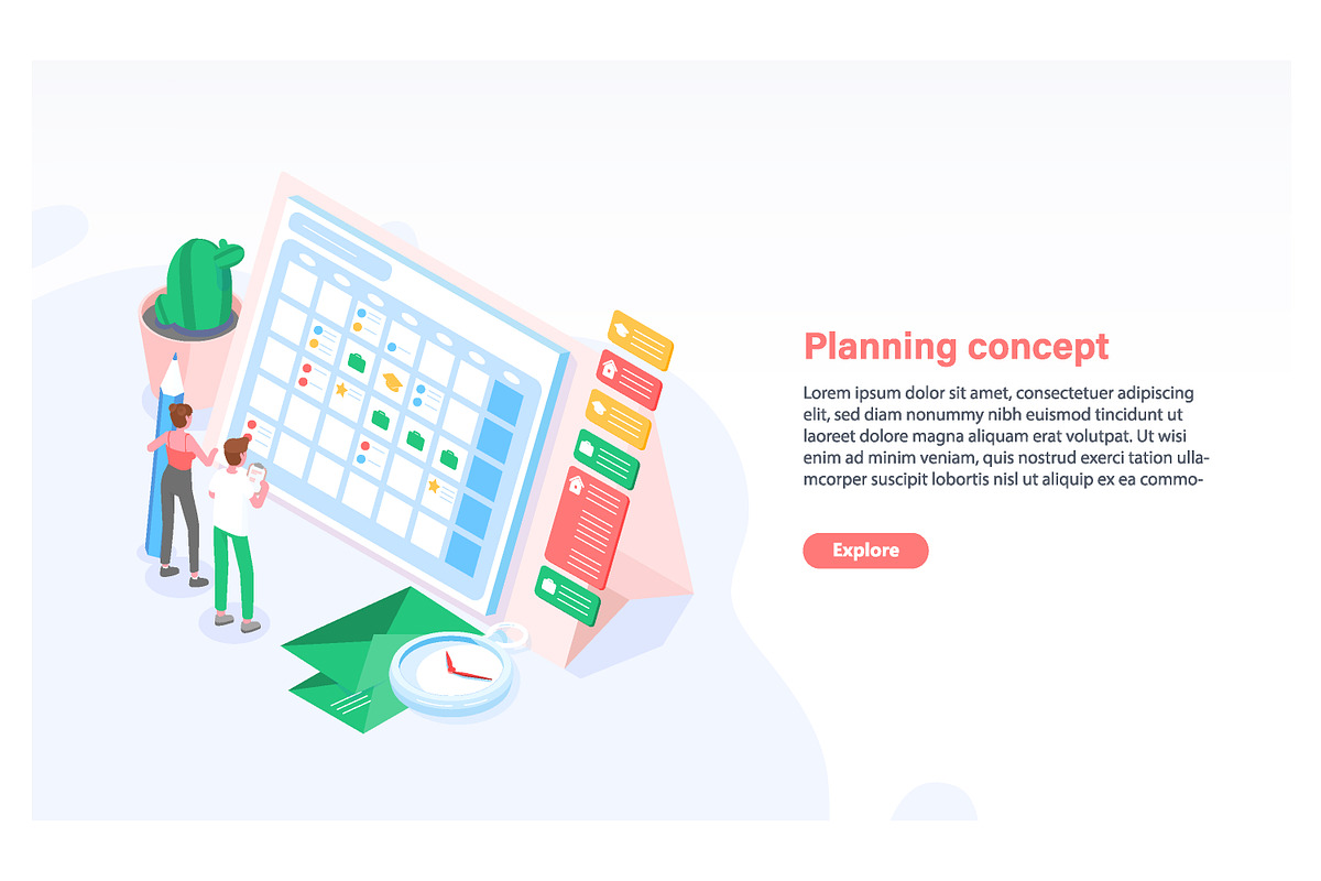 Planning concept banner, an Object Illustration by Good Studio (Photo 2 of 3)