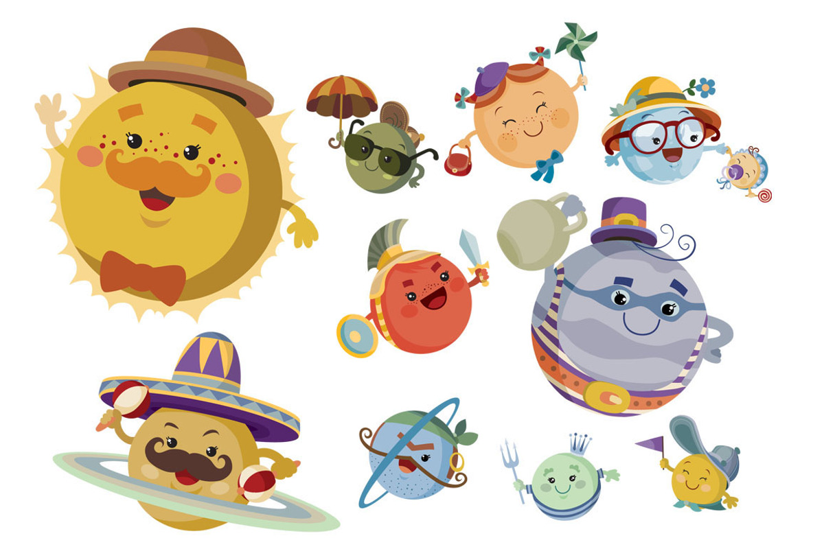 Clip art - Solar system, a Decorative Illustration by Kopirin (Photo 2 of 10)