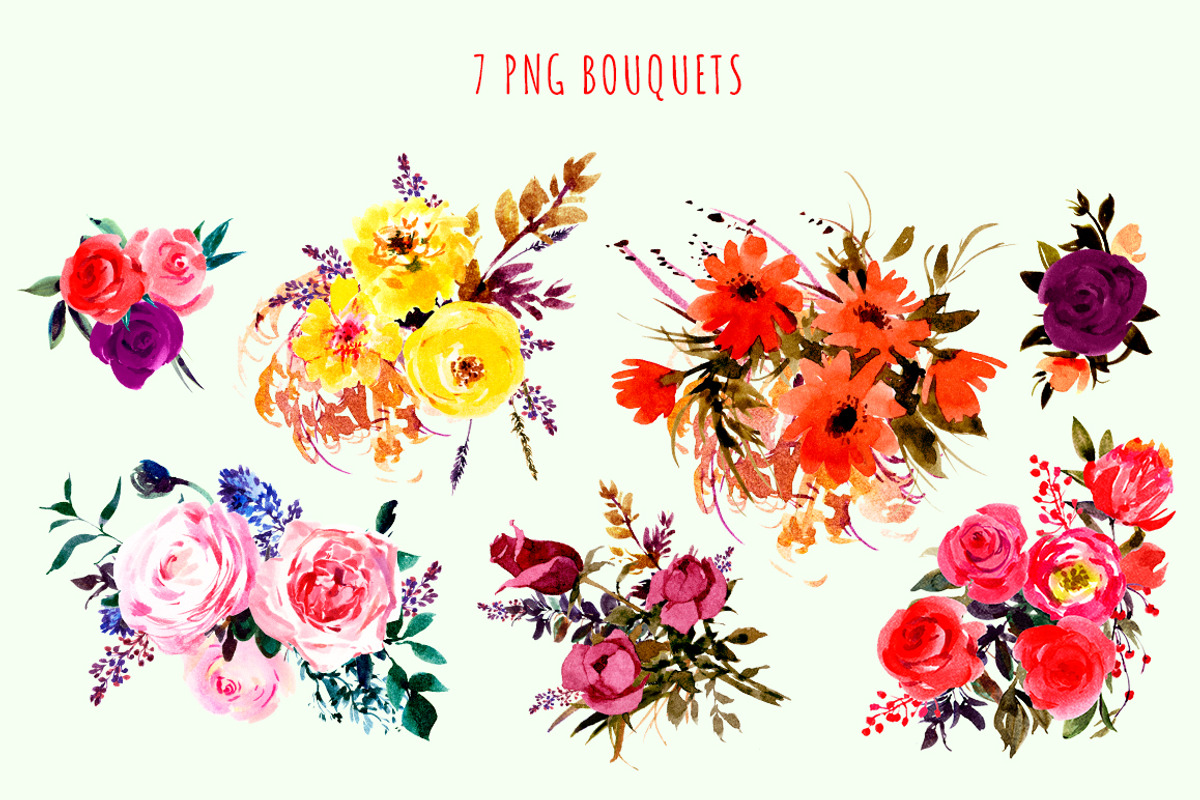 MULTI-COLORED FLOWERS, an Illustration by Nadiia Hanina (Photo 4 of 6)